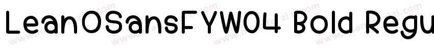 LeanOSansFYW04 Bold Regular字体转换